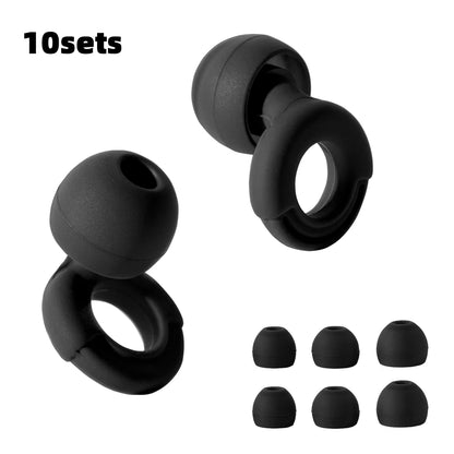 Quiet Ear Plugs for Noise Reduction – Super Soft, Reusable Hearing Protection for Sleep,Swim, Work 8 Ear Tips in XS/S/M/L